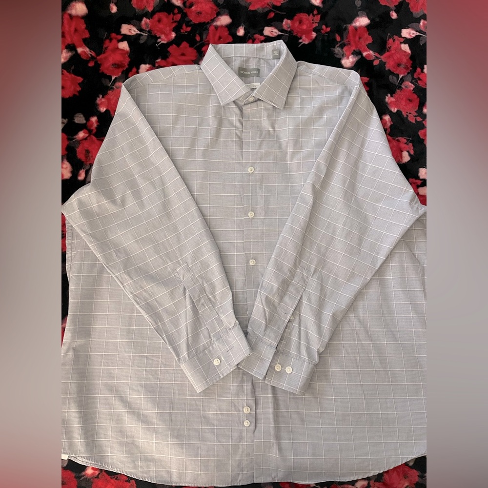 Michael Kors regular fit air soft stretch dress shirt